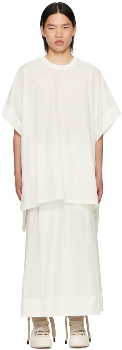 Julius Off-white Poncho T-shirt In Off White