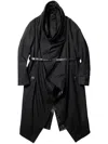 Julius Padded Wrap Coat In Black