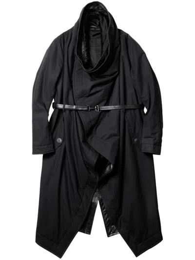Julius Padded Wrap Coat In Black