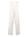 Julius Pintuck-detail Trousers In White