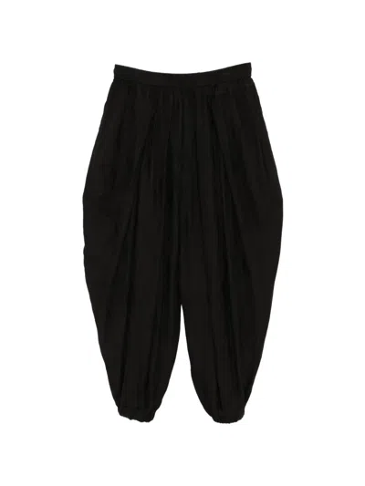 Julius Pleated Drawstring Trousers In Multi