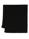 Julius Ribbed Circular-design Scarf In Black