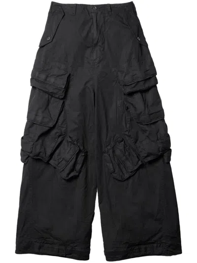 Julius Rogue Cargo Trousers In Black