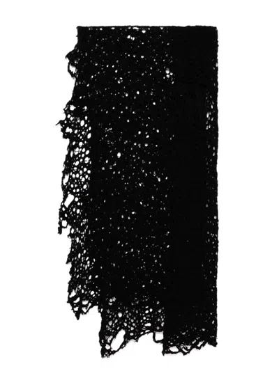 Julius Ruptured Scarf In Black