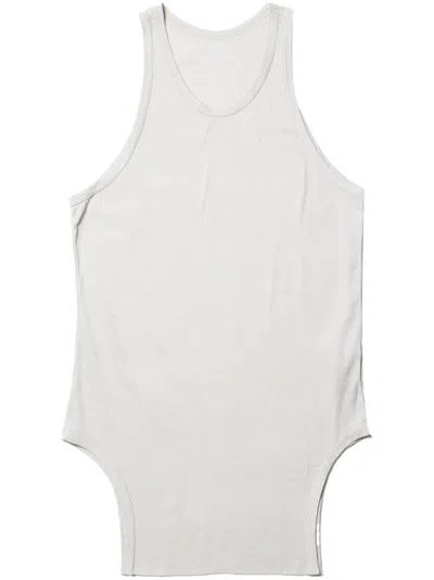 Julius Shield Hem Tank Top In 白色