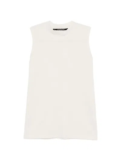 Julius Sleeveless Crew-neck T-shirt In White