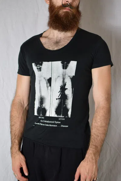 Pre-owned Julius Ss07 Underworld Graphic Top - 187cum7 In Black