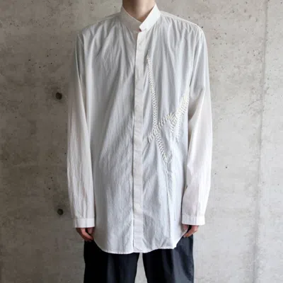 Pre-owned Julius Ss21  7 Embroidery Shirt Size 4 Xl In White