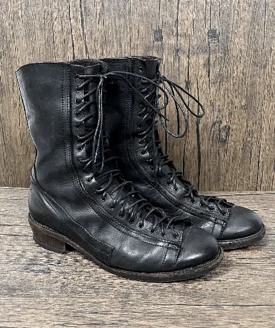 Pre-owned Julius Sz 2  Combat Boots In Black