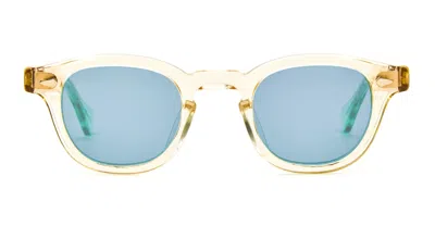 Julius Tart Optical Ar 46x24 - Champagne / Light Blue Lens Sunglasses In Giallo