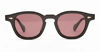 Julius Tart Optical Ar 46x24 - Black / Wine Lens Sunglasses In Neutral