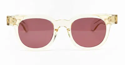 Julius Tart Optical Fdr 46x24 - Champagne / Wine Lens Sunglasses In White