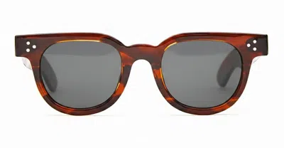 Julius Tart Optical Fdr 46x24 - Demi Amber / Dark Grey Lens Sunglasses In Blue