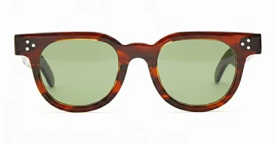 Julius Tart Optical Fdr 48x24 - Demi Amber / Green Lens Sunglasses In Neutral