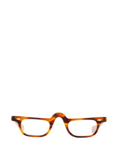 Julius Tart Optical Half Eye Browline-detail Glasses In Brown
