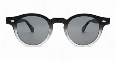 Julius Tart Optical Harold 47/24 - Black Clear Fade / Light Grey Lens Sunglasses In Green