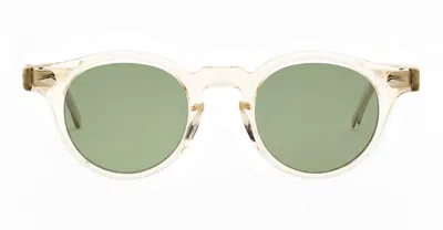 Julius Tart Optical Harold 47/24 - Champagne / Solid Green Lens Sunglasses