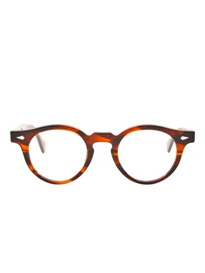 Julius Tart Optical Harold Round-frame Glasses In Brown