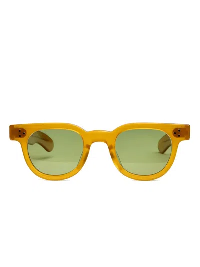 Julius Tart Optical Round-frame Sunglasses In Yellow