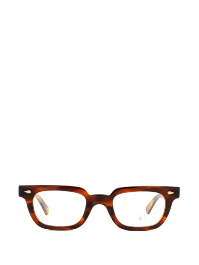 Julius Tart Optical T-man Square Frame Glasses In Brown