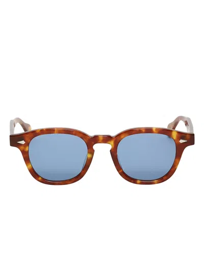 Julius Tart Optical Tortoiseshell Round-frame Sunglasses In Brown