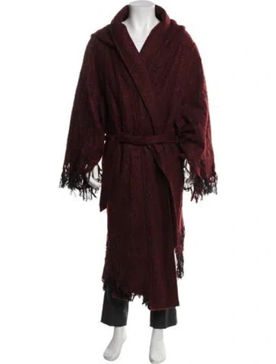Pre-owned Julius Trench Coat In Burgundy