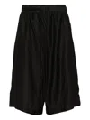 Julius Umbra Drop-crotch Shorts In Black