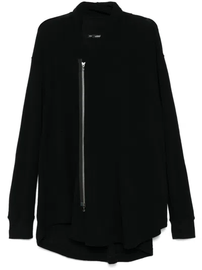 Julius Zip-up Cardigan In 黑色