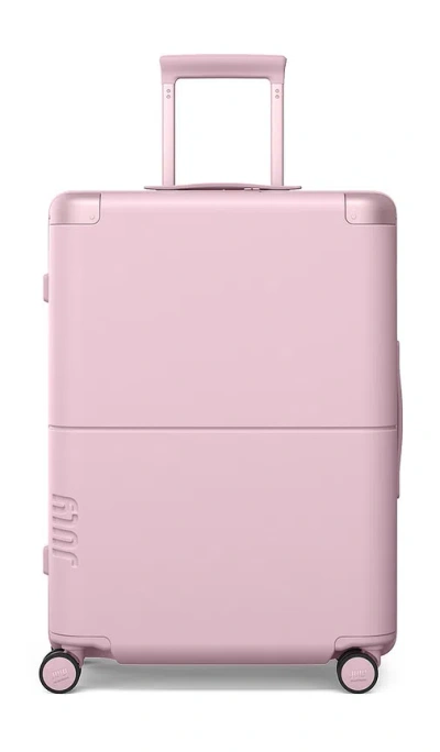 July Checked Luggage In Pink