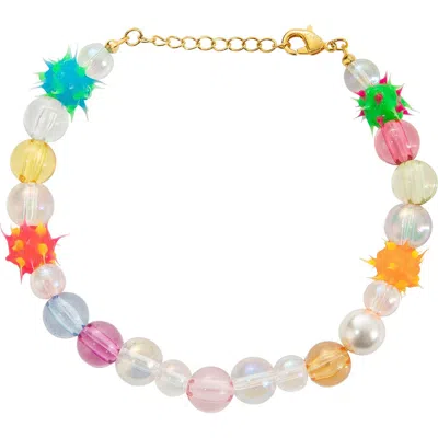 July Child Bath Bomb Beaded Bracelet In Beads/pearls/18k Plated
