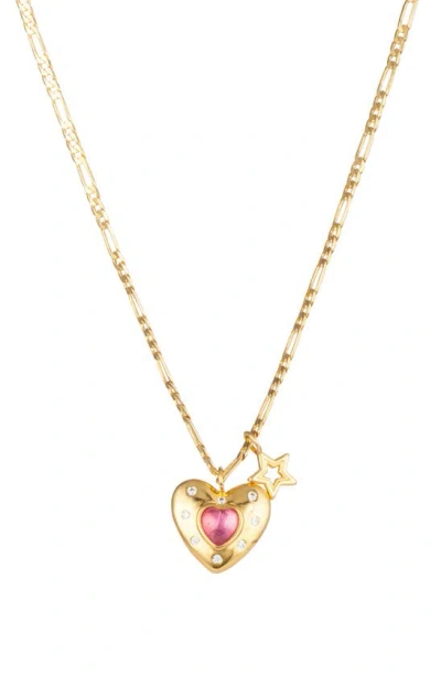 July Child Cosmic Love Pendant Necklace In Gold