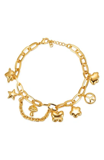 July Child Queen Of Charms Bracelet In Gold