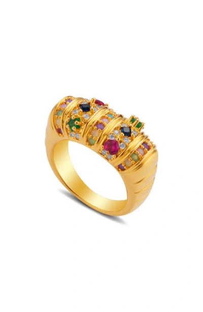 July Child Royalty Ring In Gold/ Multi Cubic Zirconia