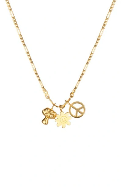 July Child Woodstock Charm Necklace In Gold
