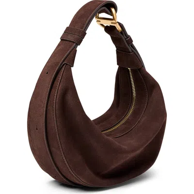 July Juliette Suede Luna Bag In Brown