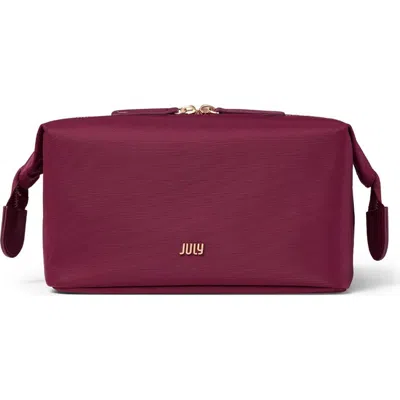 July Open Toiletry Bag In Burgundy
