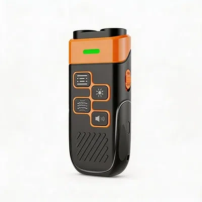 July Ultrasonic Dog Barking Deterrent Device, Portable Anti-bark Dog Training Tool With Led Flashlight Fo In Black