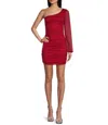 Jump Apparel 13098 Glitter Short Homecoming Cocktail Mini Dress In Red