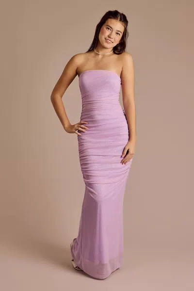 Jump Apparel 13344 Prom Long Glitter Formal Dress In Purple