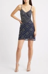 Jump Apparel Beaded Minidress In Multi
