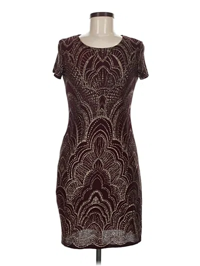 Pre-owned Jump Apparel Cocktail Dress In Burgundy