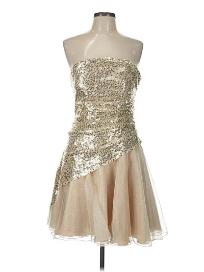 Pre-owned Jump Apparel Cocktail Dress In Gold