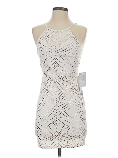 Pre-owned Jump Apparel Cocktail Dress In White