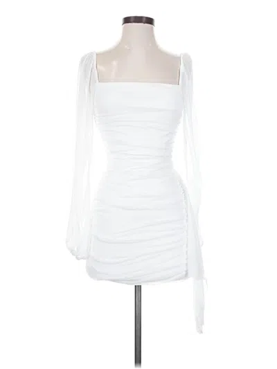 Pre-owned Jump Apparel Cocktail Dress In White