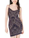 JUMP APPAREL JUNIORS WOMENS GLITTER SLEEVELESS PARTY DRESS