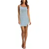 Jump Apparel Juniors Womens Sequined Back Tie Mini Dress In Blue