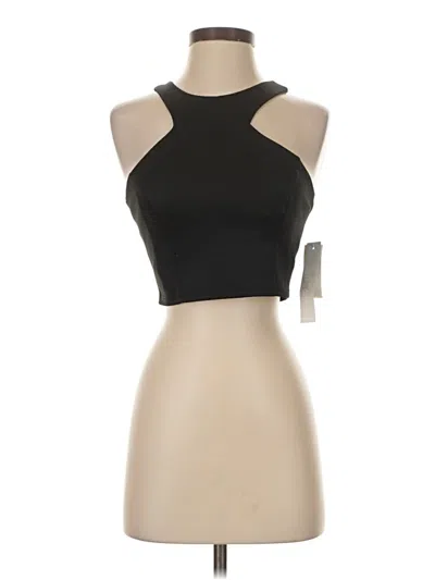 Pre-owned Jump Apparel Sleeveless Top Black Halter Neckline Tops