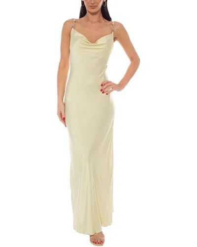 Jump Apparel Solid Maxi Dress In Yellow
