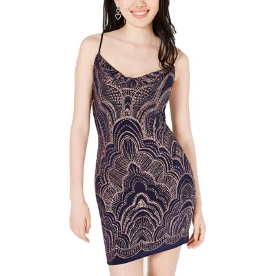 Jump Apparel Womens Glitter Short Mini Dress In Grey