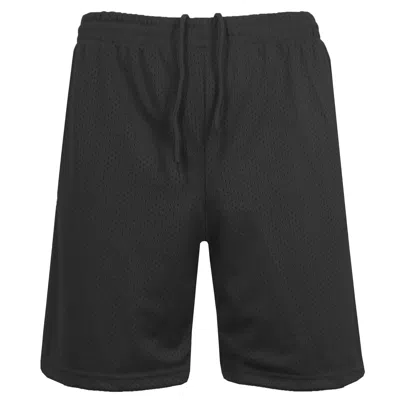 Jump Start Men's Lightweight Breathable Moisture Wicking Mesh Shorts In Black
